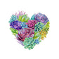 11ct Stamped Cross Stitch Succulent(40*40cm)