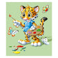 11CT Stamped Cross Stitch Cartoon Animals (48*58cm)