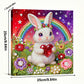 DIY Pearl Painting With Frame - Handmade Self-Adhesive Pearls - Rabbit (25*25cm)