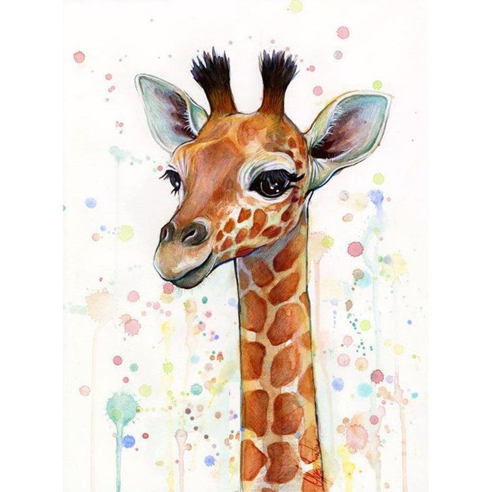 5D Diy Diamond Painting Kit Full Round Beads Giraffe