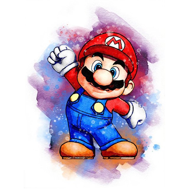 5D Diy Diamond Painting Kit Full Round Beads Super Mario