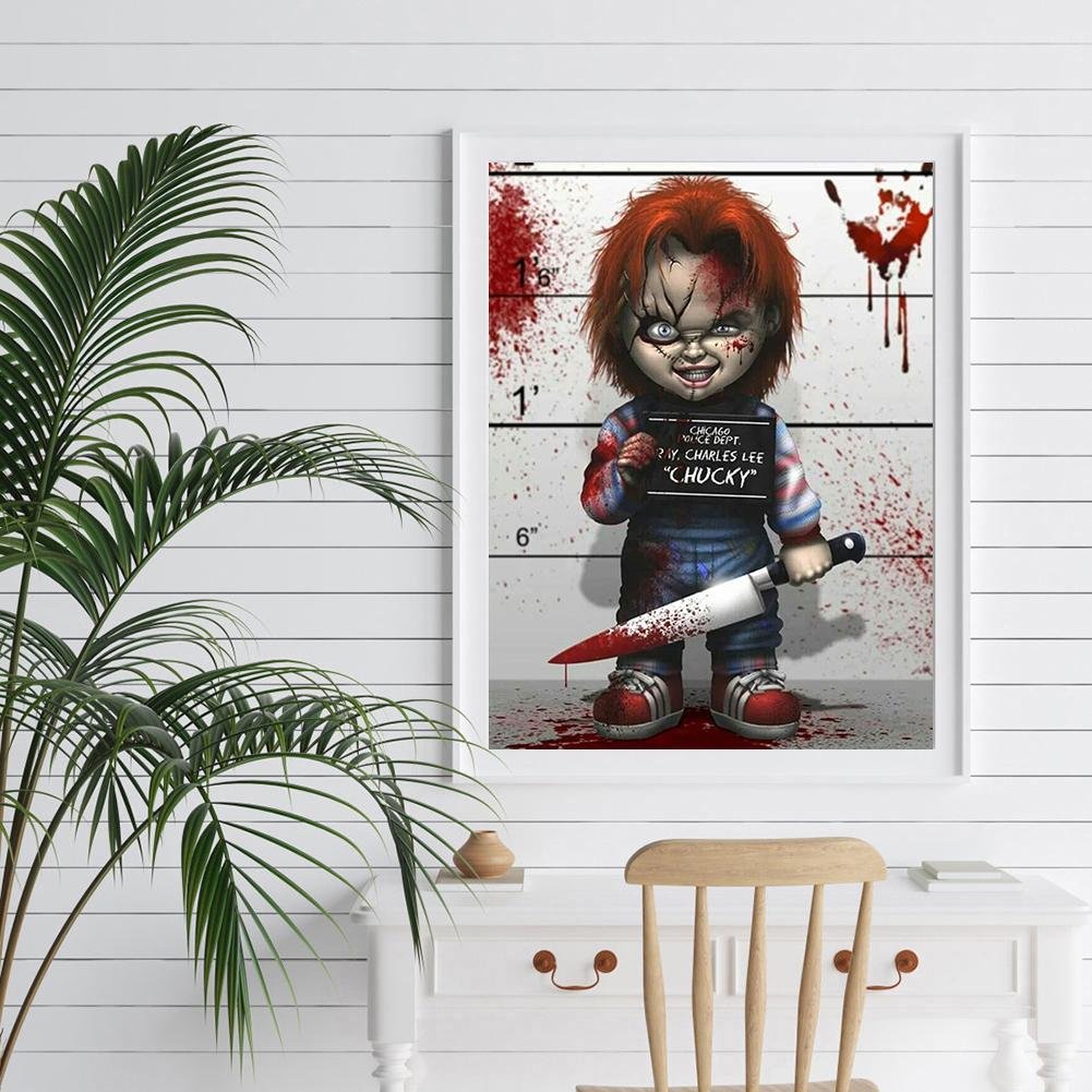 Diamond Painting - Full Round - Scary Chucky