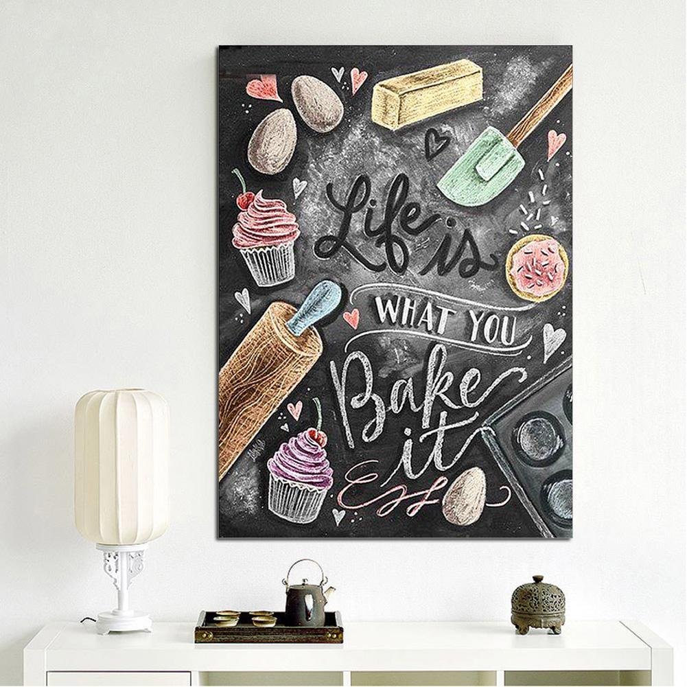 Diamond Painting - Partial Round - Ice Cream Blackboard