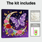 DIY Pearl Painting With Frame - Handmade Self-Adhesive Pearls - Moon Butterfly (25*25cm)