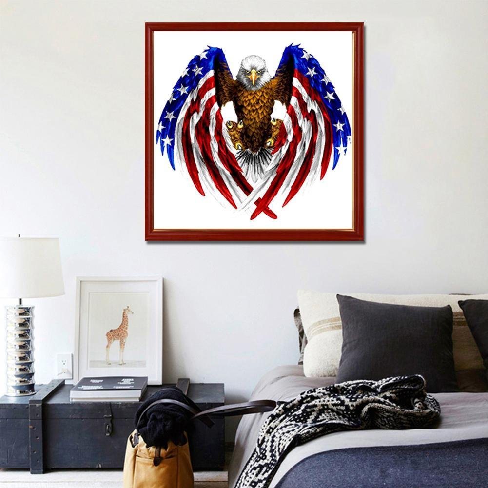 Diamond Painting - Partial Round - Eagle Flag Wing