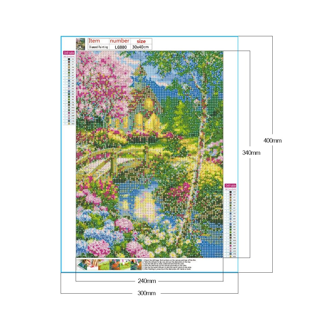 Diamond Painting - Full Round - House Bridge
