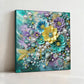 DIY Pearl Painting With Frame - Handmade Self-Adhesive Pearls - Blue Flowers (30*30cm)