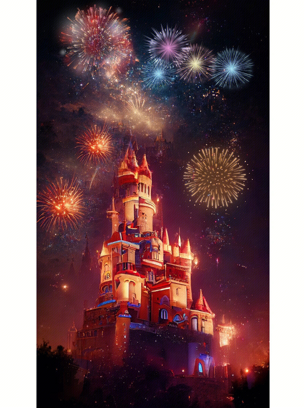 Full Round/Square Diamond Painting Kits | Castle C 40x70cm 50x80cm
