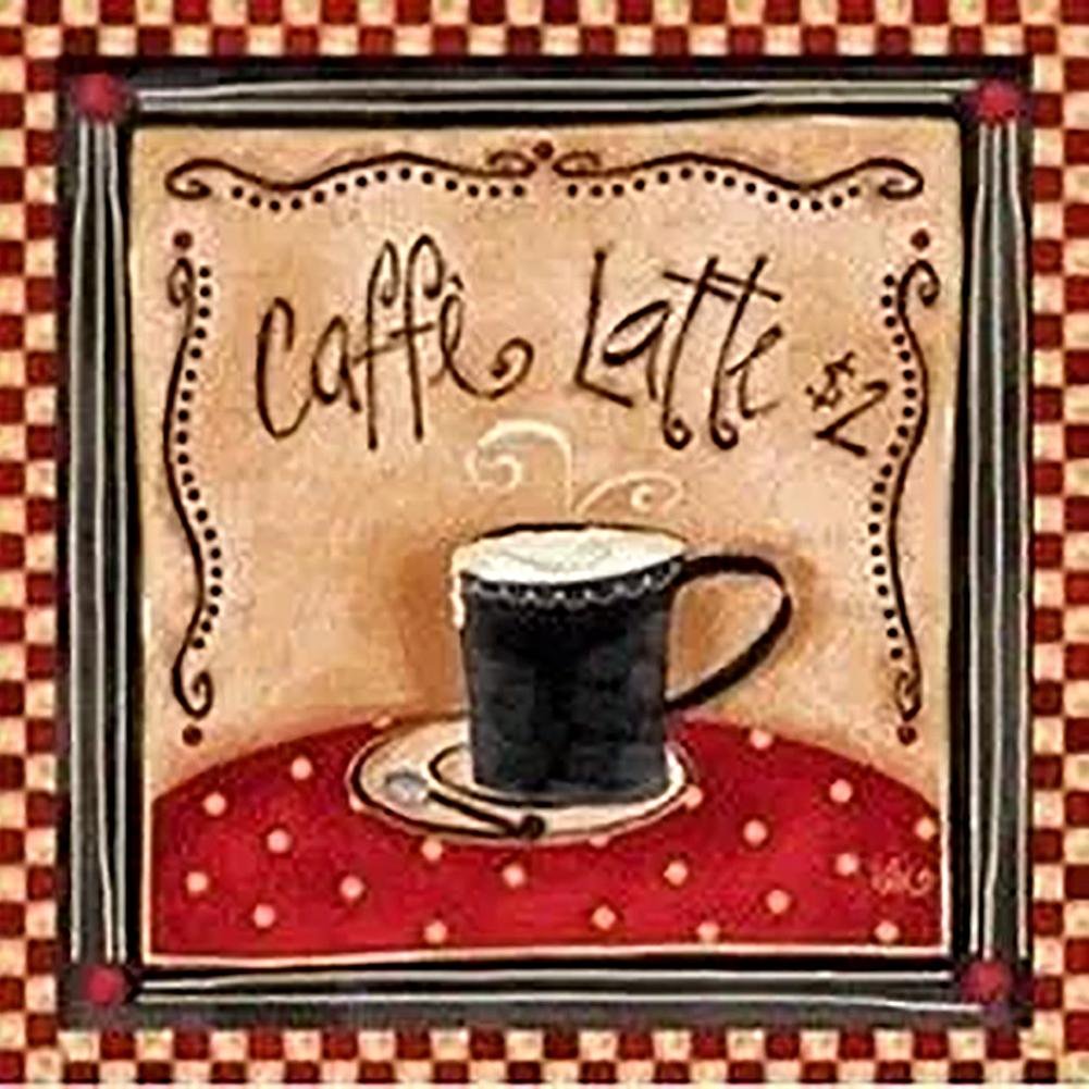 5D Diy Diamond Painting Kit Full Round Beads Coffee
