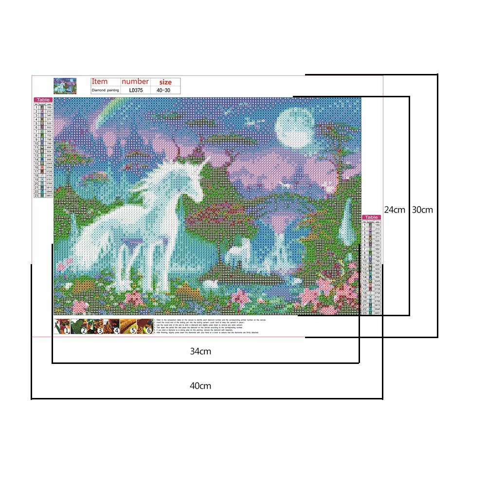 Diamond Painting - Full Round - Unicorn C