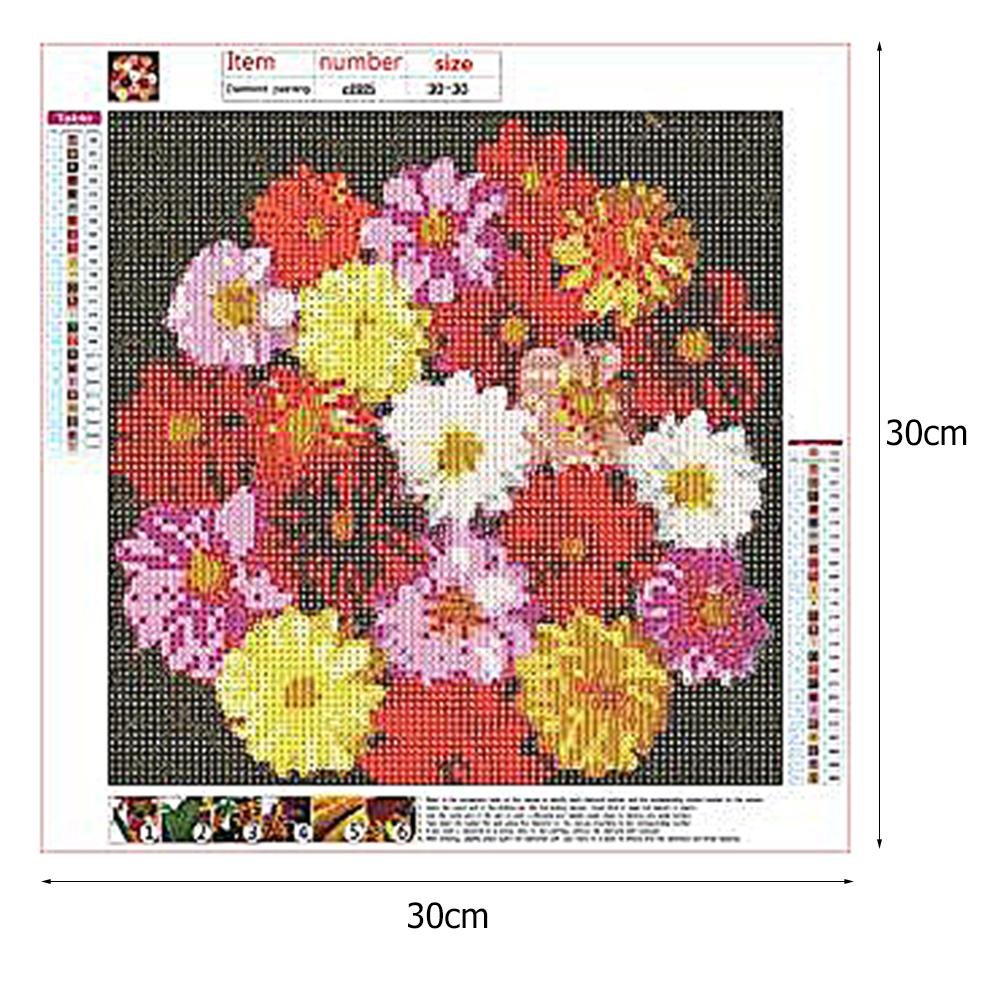 Diamond Painting - Full Round - Colorful Flowers A