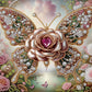 DIY Pearl Painting With Frame - Handmade Self-Adhesive Pearls - Flower Butterfly (25*25cm)