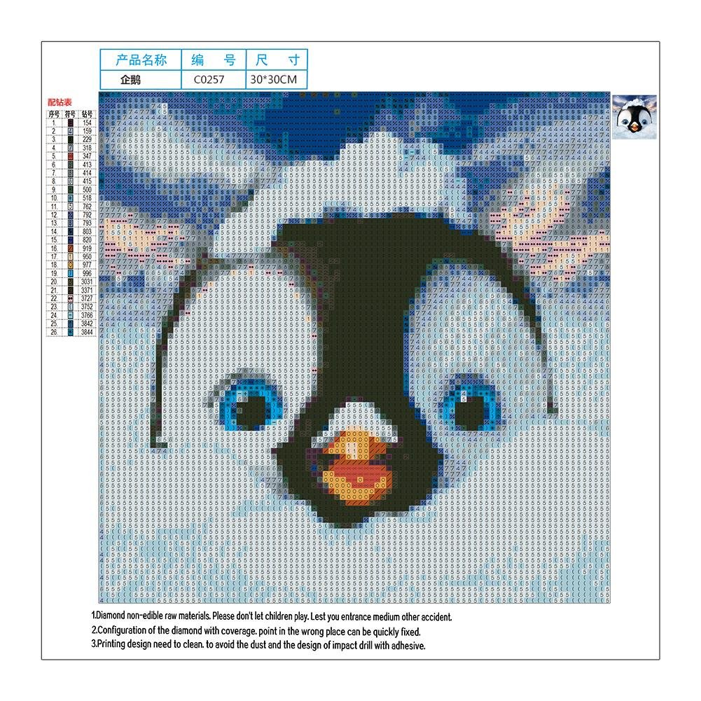 Diamond Painting - Full Round - Snow Penguin