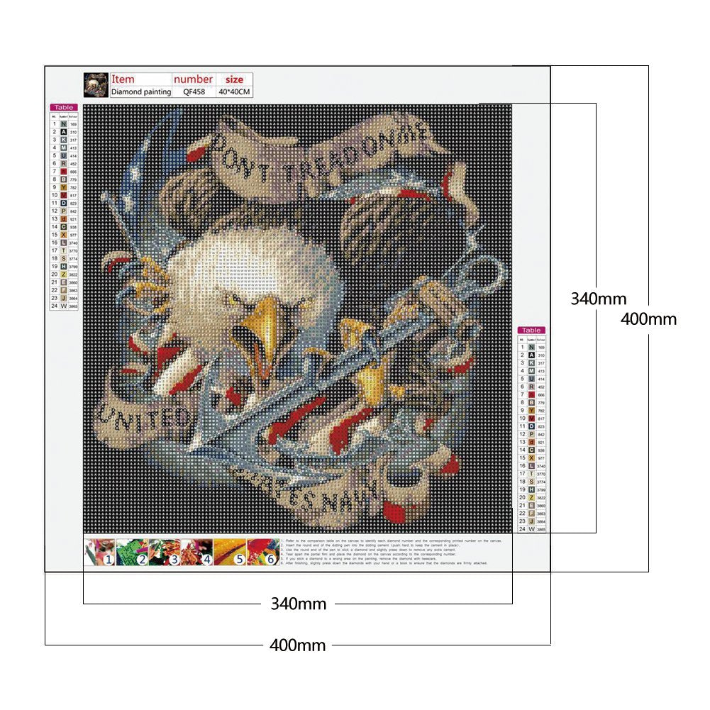 Diamond Painting - Full Round - Fierce Eagle (40*40cm)