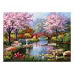5D Diy Diamond Painting Kit Full Round Beads Red Bridge (45*35cm)