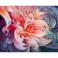 5D Diy Diamond Painting Kit Full Round Beads Fantasy Pink Flower