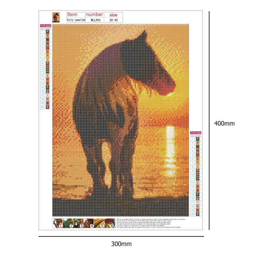 Diamond Painting - Full Round - Horse K