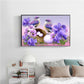 Diamond Painting - Full Round - Purple Birds Flower