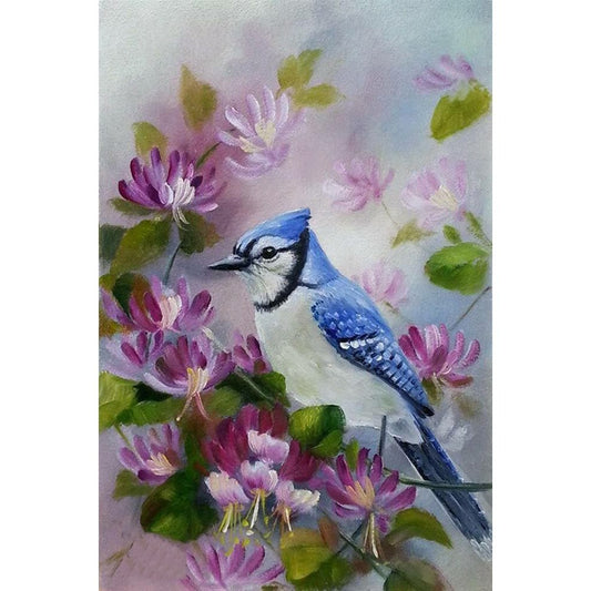 5D Diy Diamond Painting Kit Full Round Beads Bird Flower