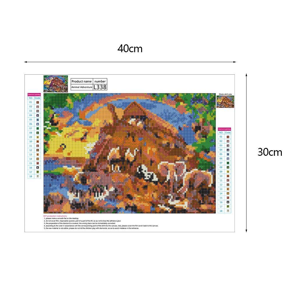 Diamond Painting -Full Round - Animals Party
