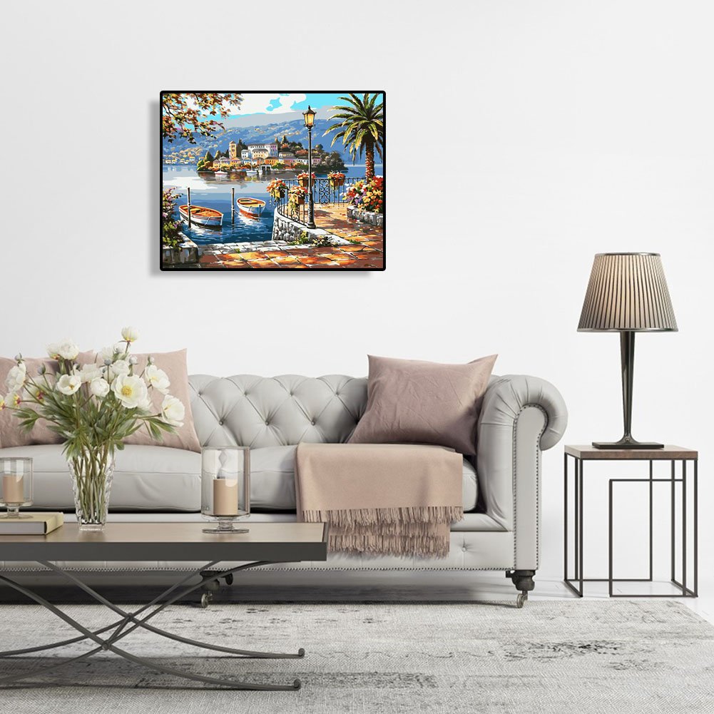 Paint By Number - Oil Painting - Seaside Scenery (40*50cm) B