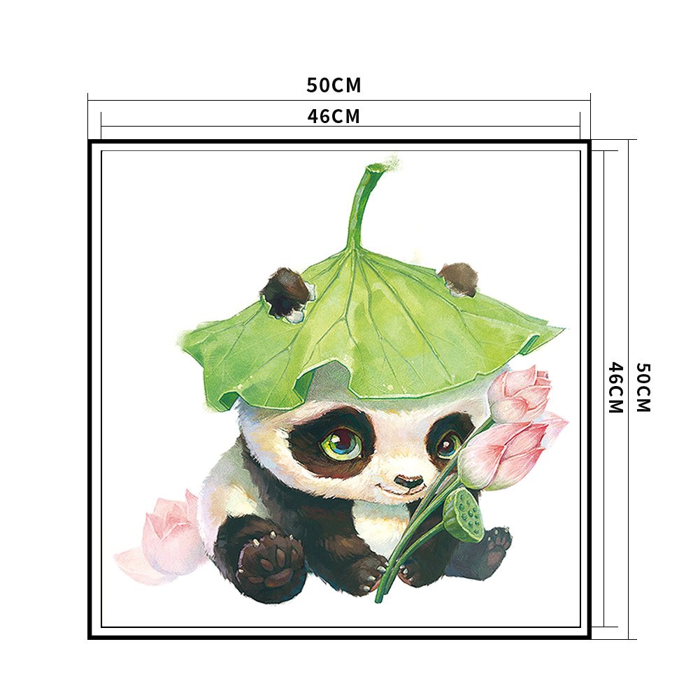 11ct Stamped Cross Stitch -Lotus Panda (50*50cm)