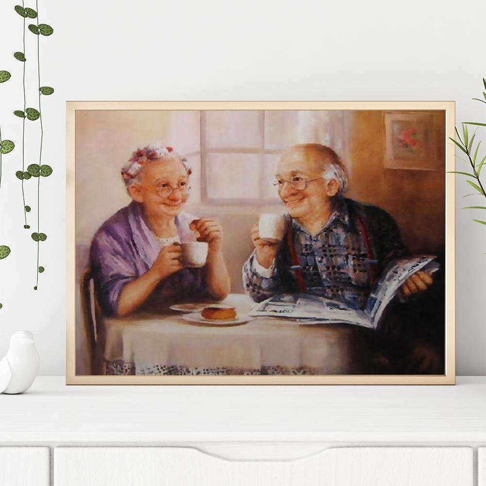 Diamond Painting - Full Round - Leisure Old Lovers