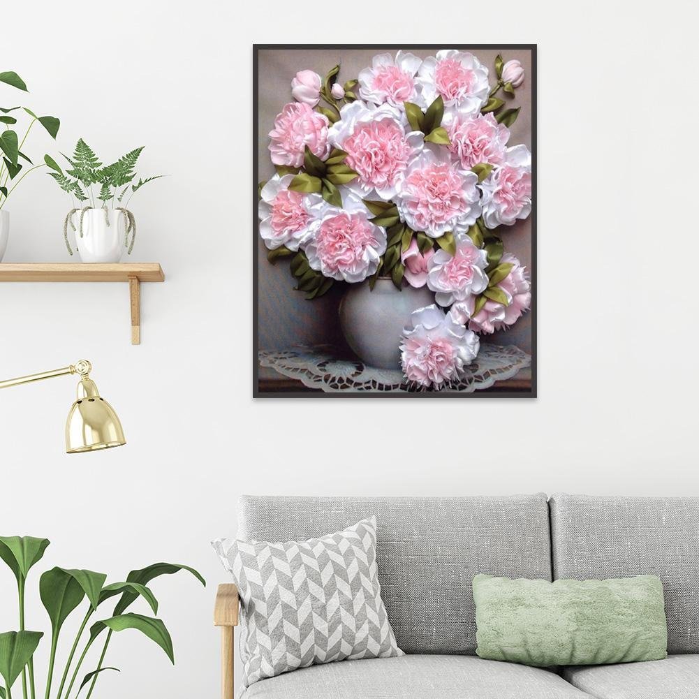Diamond Painting - Full Round - Pink Flower C
