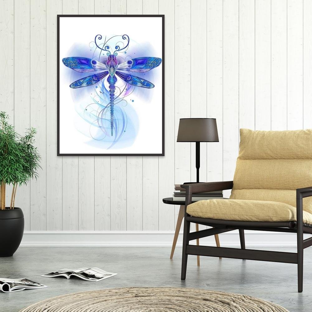 5D DIY Diamond Painting Kit - Full Round - Dragonfly F