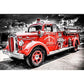 5D Diy Diamond Painting Kit Full Round Beads Red Car