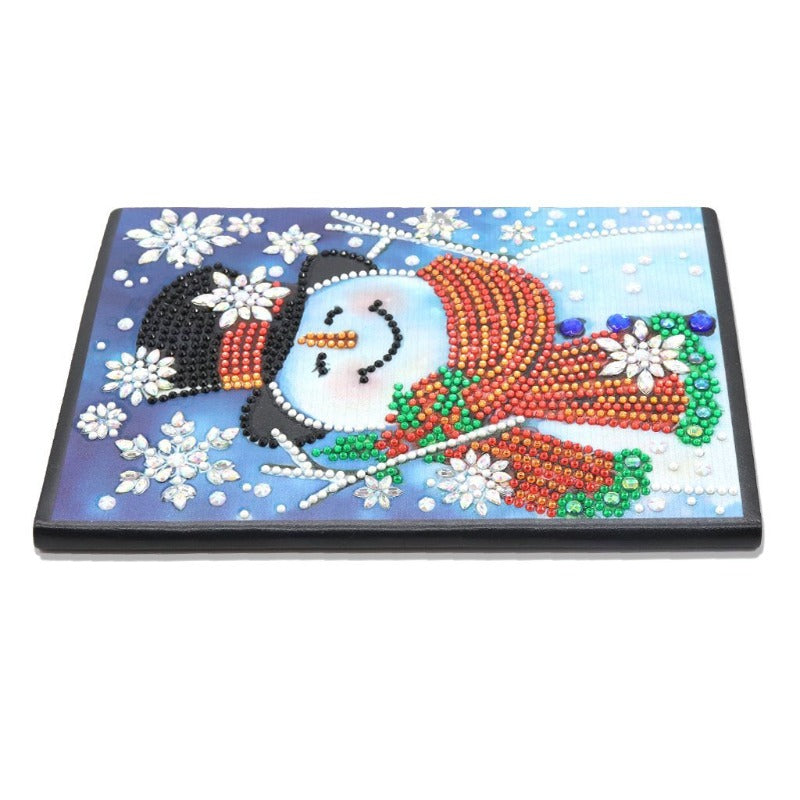 A5 5D Notebook DIY Part Special Shape Rhinestone Diary Book | Snowman