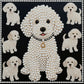 DIY Pearl Painting With Frame - Handmade Self-Adhesive Pearls - Puppy (30*30cm)