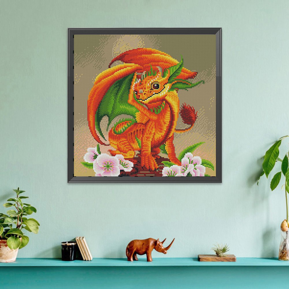 11CT Stamped Cross Stitch - Dragon(40*40CM) A