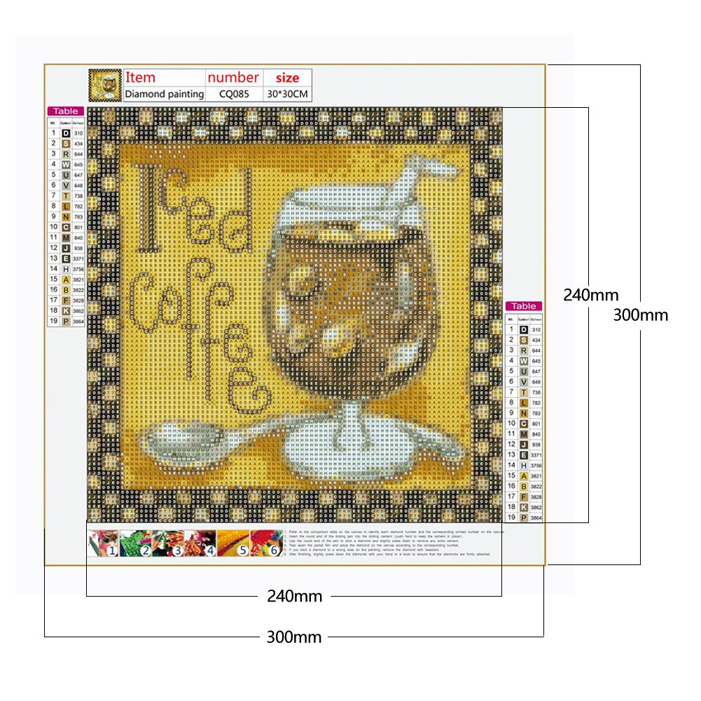 Diamond Painting - Full Round - Coffee D
