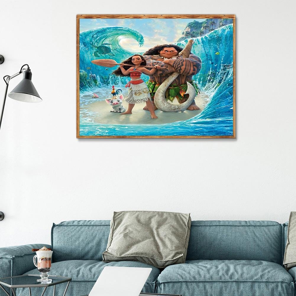 Moana Cartoon Diamond Painting On Canvas Kit