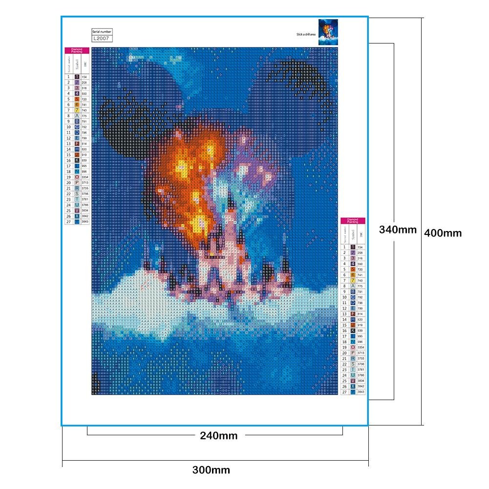 Diamond Painting - Full Round / Square - Mickey Castle