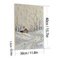 DIY Pearl Painting With Frame - Handmade Self-Adhesive Pearls - Snowy Field (30*40cm)
