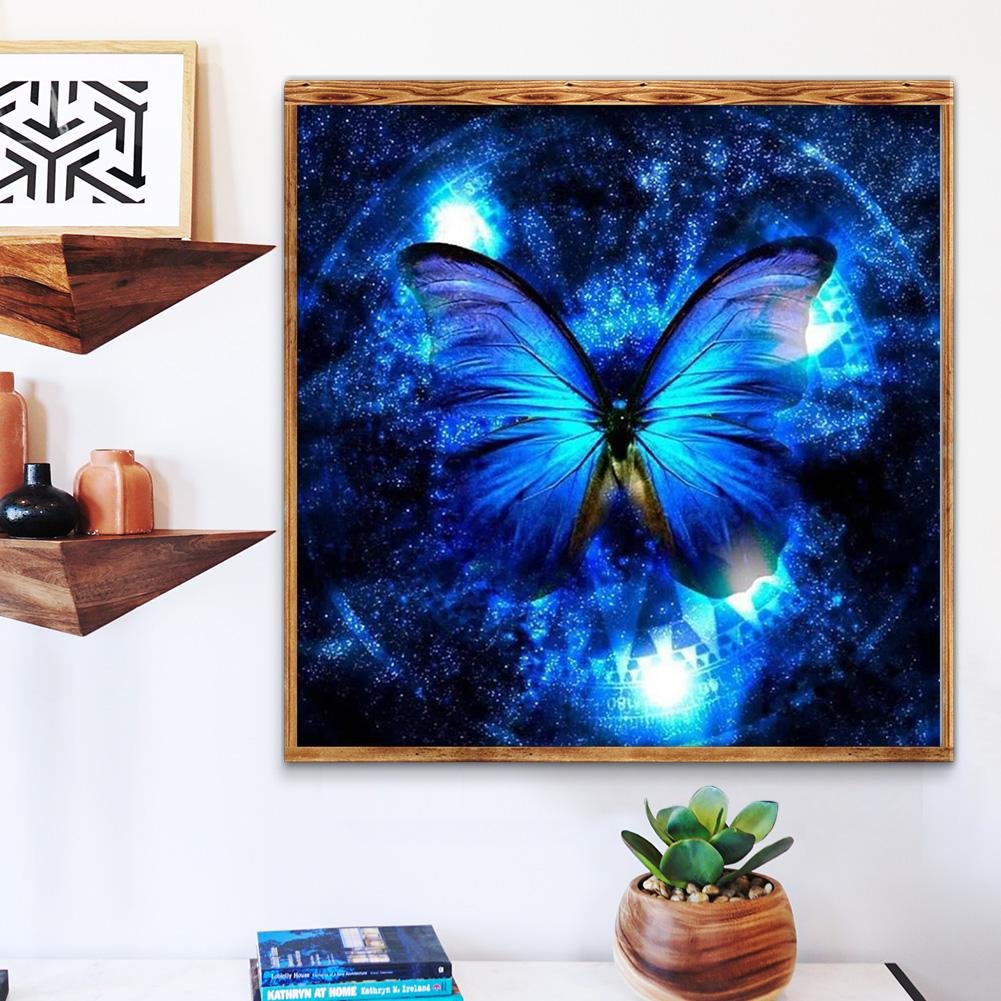 Diamond Painting - Full Round - Blue Butterfly