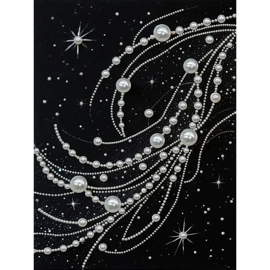 DIY Pearl Painting With Frame - Handmade Self-Adhesive Pearls - Milky Way (30*40cm)