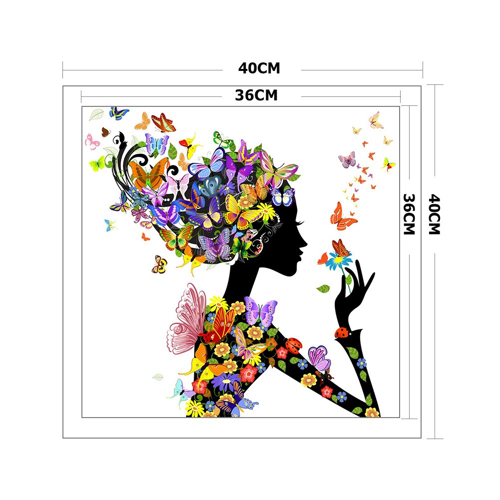 11CT Stamped Cross Stitch - Butterfly Beauty (40*40cm)