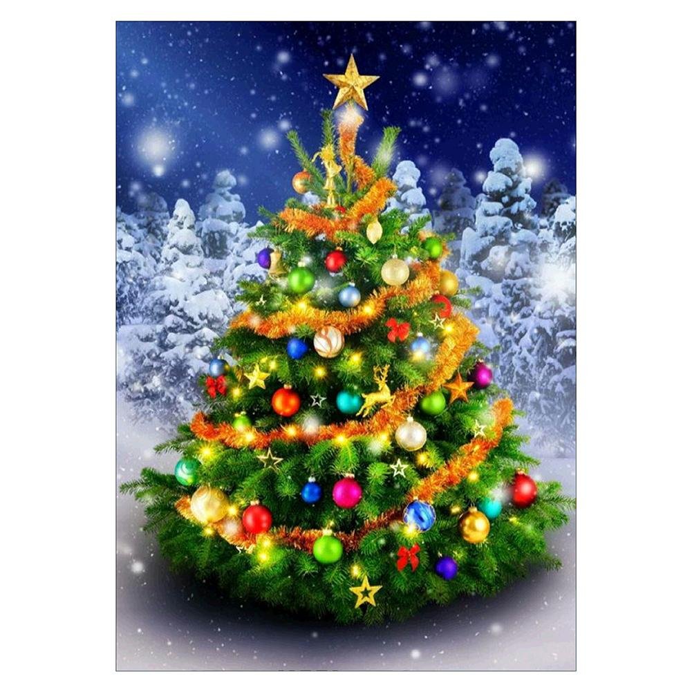 5D Diamond Painting Kit Full Round Beads Art Christmas Tree