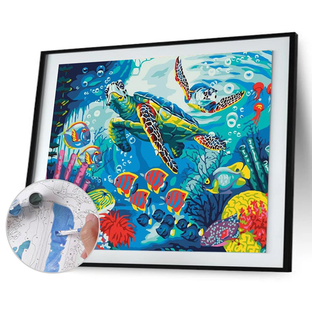 Paint By Number - Oil Painting - Sea Turtle (40*50cm) B