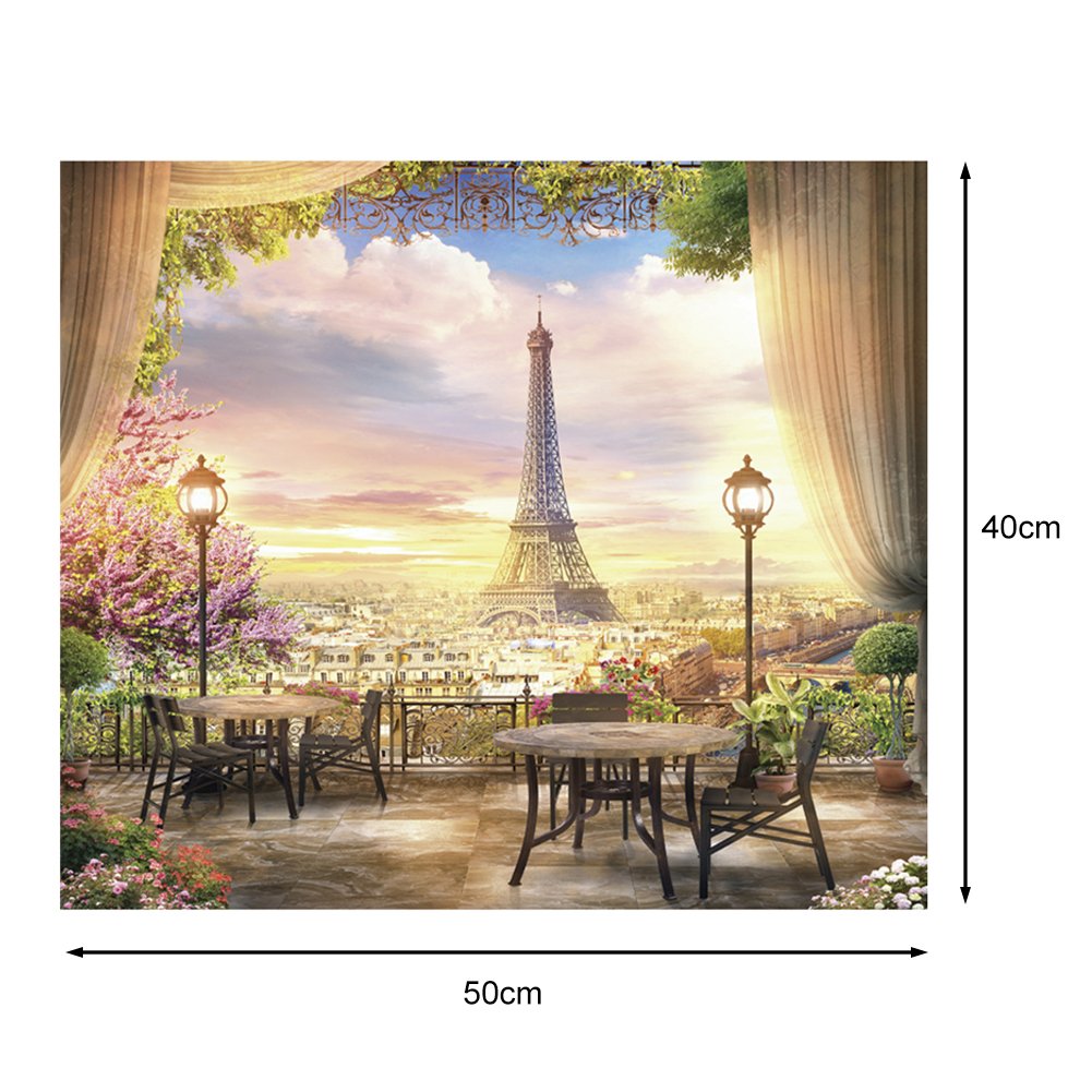Paint By Number - Oil Painting - Tower Scenery (40*50cm)