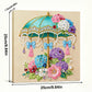DIY Pearl Painting With Frame - Handmade Self-Adhesive Pearls - Flower Umbrella (25*25cm)