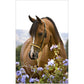 5D Diy Diamond Painting Kit Full Round Beads Silence Horse Flowers