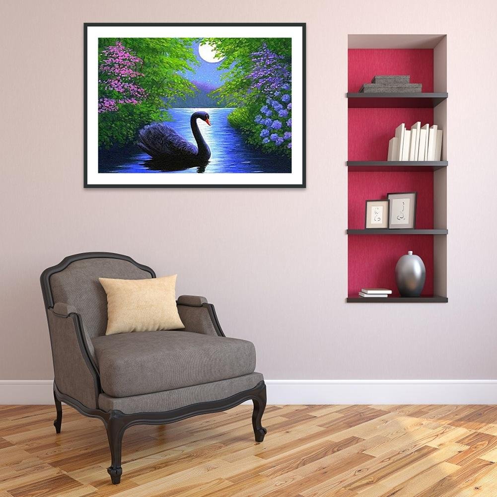 Diamond Painting - Full Round - Black Swan