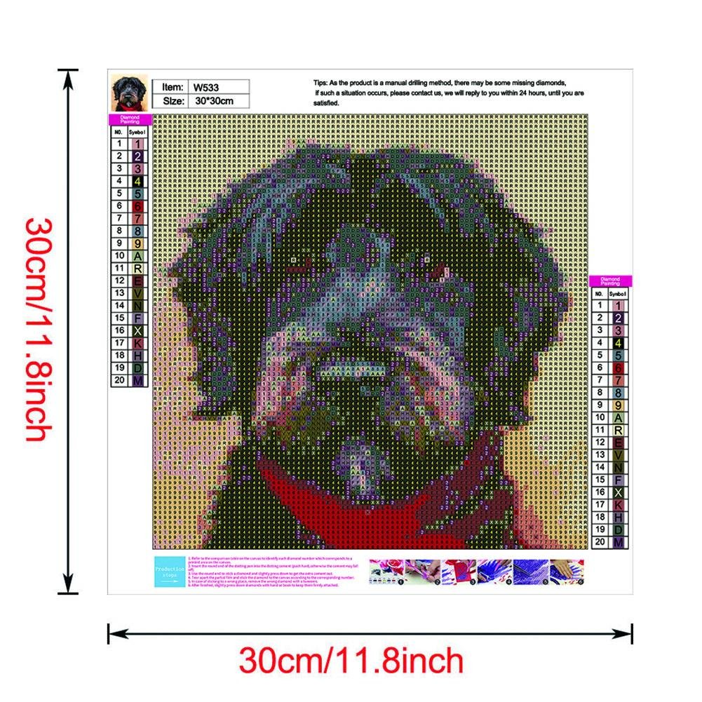5D Diy Diamond Painting - Full Round - Lovely Black Dog