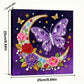 DIY Pearl Painting With Frame - Handmade Self-Adhesive Pearls - Moon Butterfly (25*25cm)