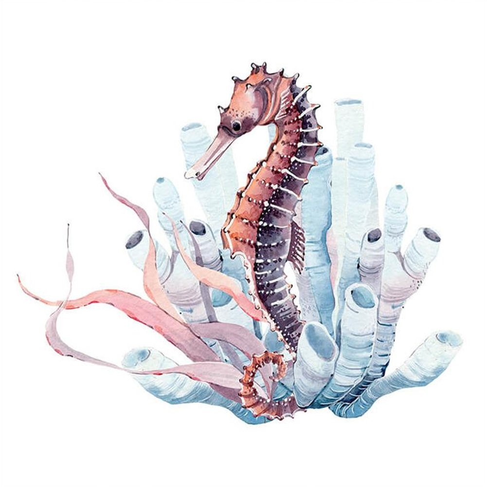 11ct Stamped Cross Stitch Sea Horse( 50*50cm)