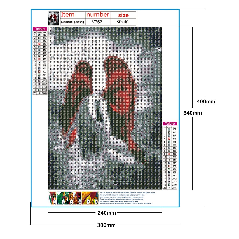 5D DIY Diamond Painting Kit - Full Round - Angel And Demon